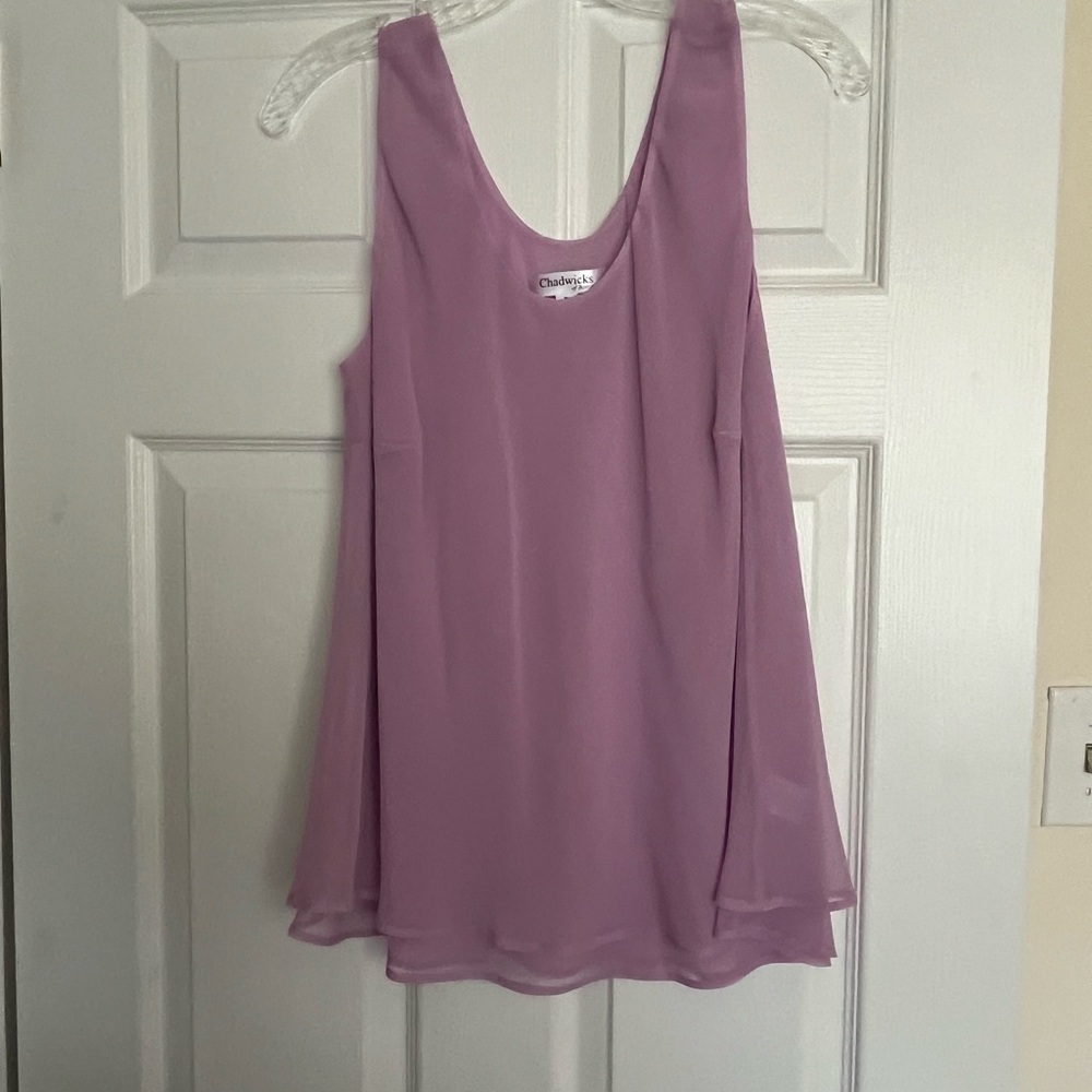 Chadwicks Purple Sleeveless Tank Top